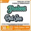 Factory - customized self - adhesive and sew - free towel embroidery, English letter patches, clothing accessory appliqué embroidery pieces, bangs stickers