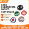 Factory - direct sales of embroidered badge patches, epaulets, campus breast labels, edge - wrapped DIY round labels, round embroidered cloth patches for clothing